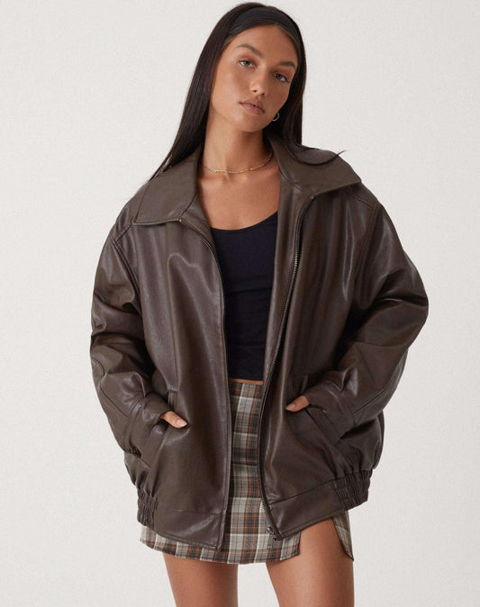 Gaila - Relaxed Fit Leather Jacket